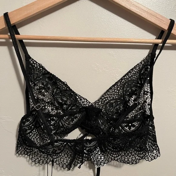 Nasty Gal Lace Up Detail Longline Bralette NWT - Picture 10 of 10